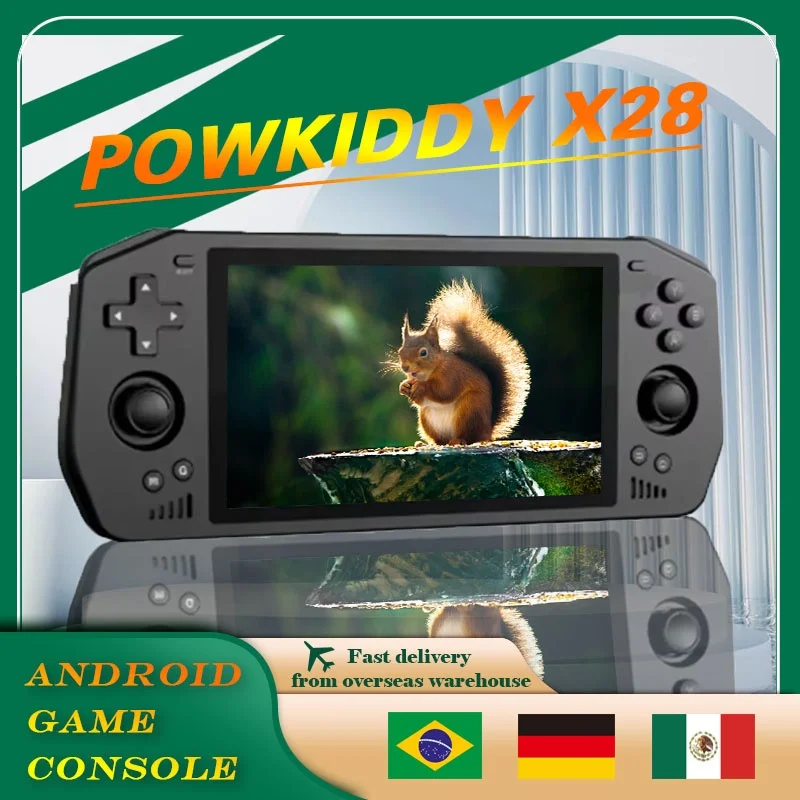 

Powkiddy X28 Retro Handheld Video Game Console 512G 75000 Game PSP PS2 Android11 5.5 Inch Touch Screen Supports HD TV OUTPUT