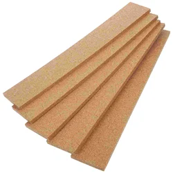 5 Pcs Cork Board Frameless Bulletin Strip Thick Boards Strips for Walls Office Supplies Note Tiles