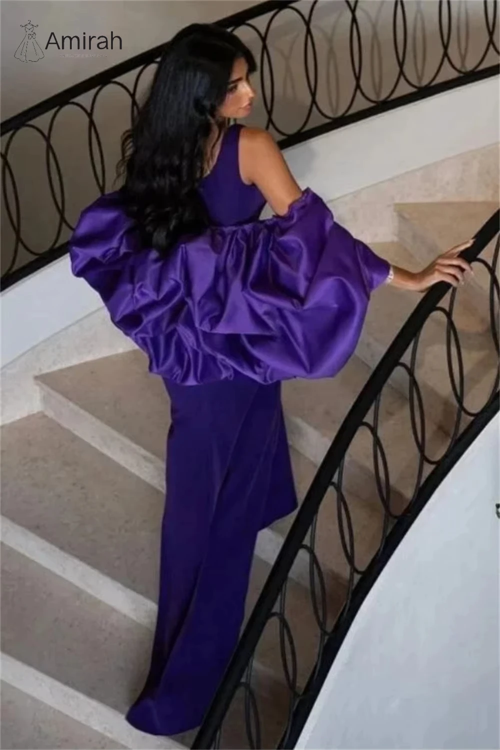 Amirah Fish Tail Evening Dresses for Special Occasions Custom Made Elegant Women's Dresses for Wedding Party Dress Satin Prom