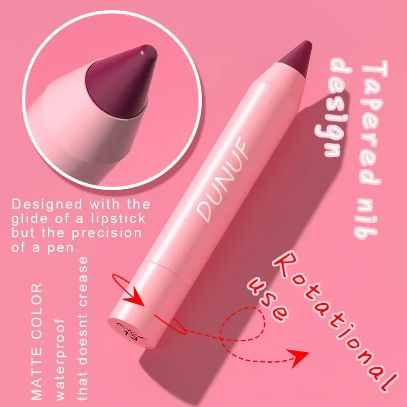 Lápiz labial mate de 18 colores, delineador de labios de terciopelo suave y sedoso, Sexy, a todo Color, resistente al agua, Maquillaje de belleza duradero