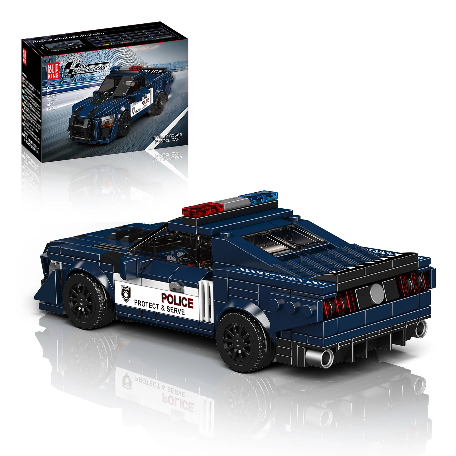 

Mould King 8-Slot Display Box Set with Mini Car Building Blocks - Creative Assembly Toy for Kids