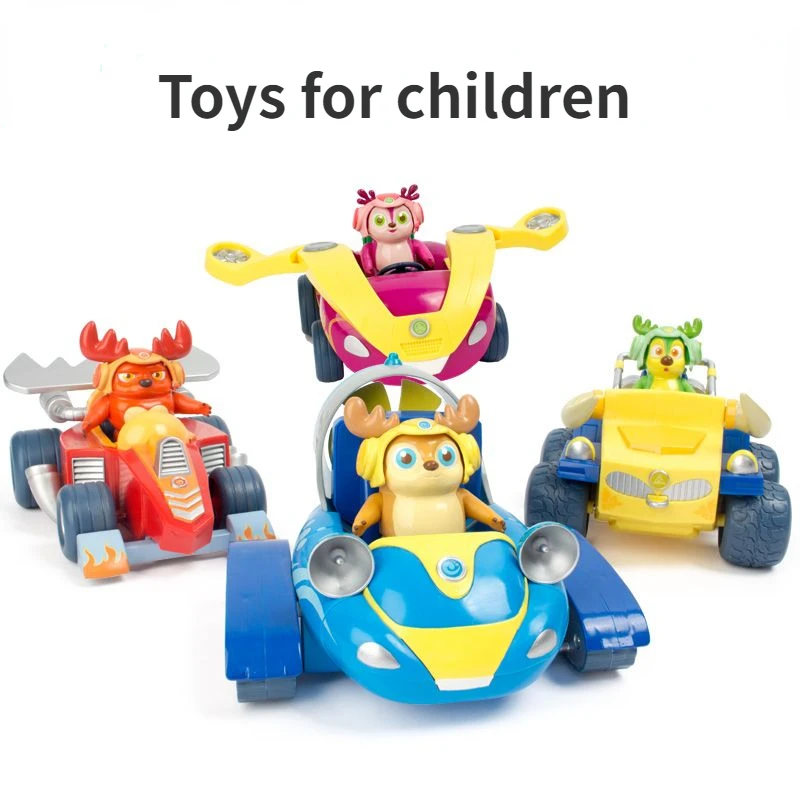 

Deer Squad Anime Figure Toy For Children Super Dear Action Figure Child Kid Pull Back Car Toy For Children Boy Toy Car Model