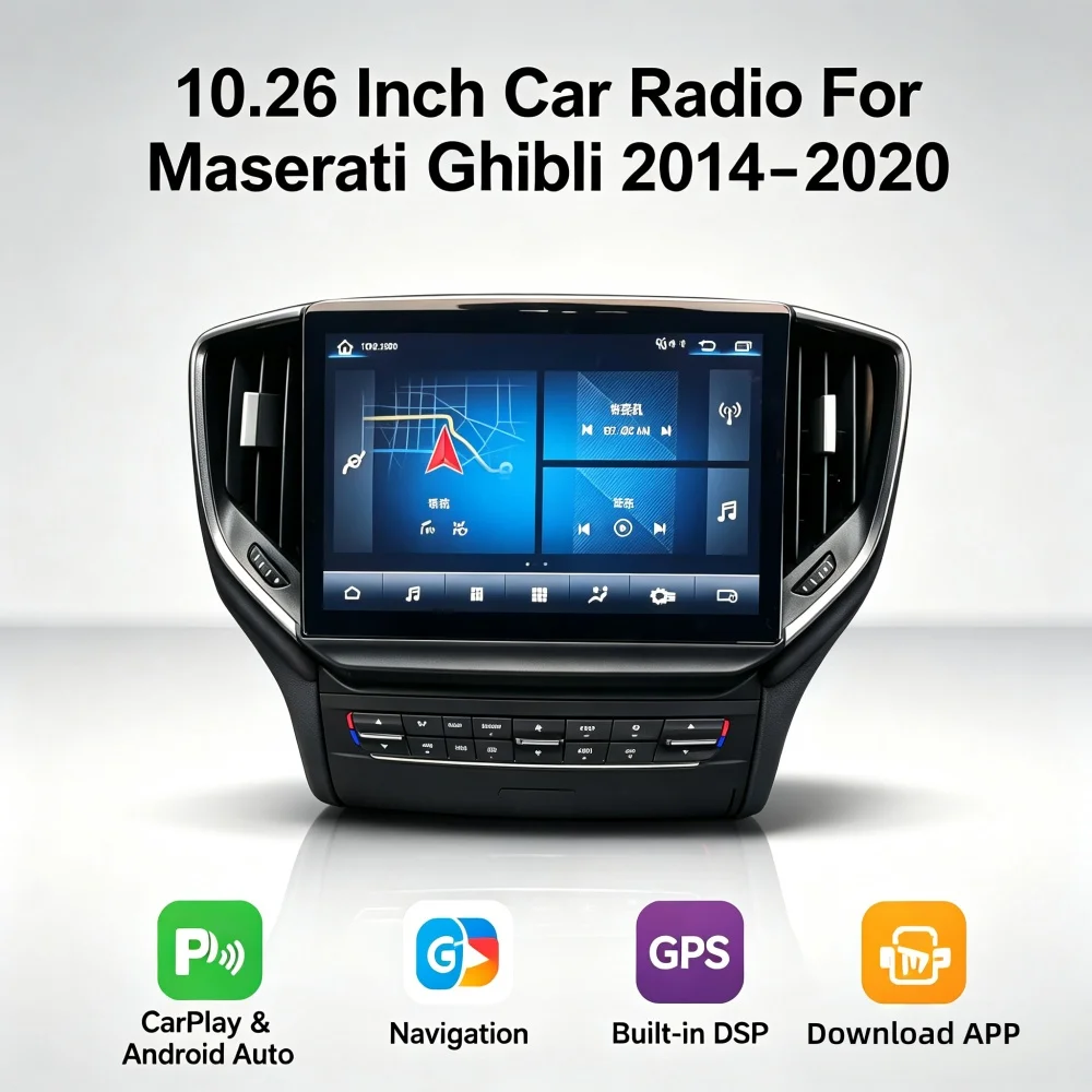 Upgrade 20 Models 10.26 Inch For Maserati Ghibli 2014 2015 2016 Multimedia Android 12 Player Auto Car Radio Stereo GPS Head Unit