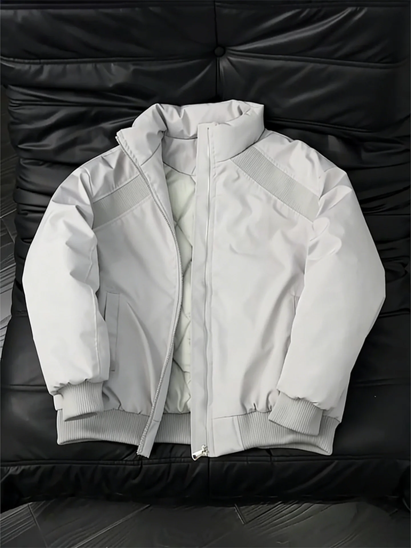 

Thiened Cotton Flight Jaet Bomber Sle Men's Winter Coat Tee-Proof Waterproof Polyester Fiber Long Sve Zipper Closure