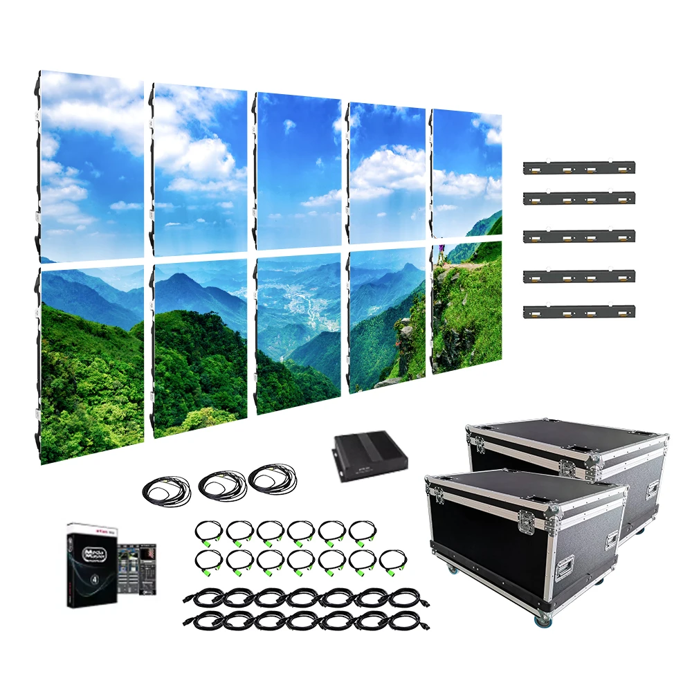 

Stock Price 500x1000mm Modular Design Video Wall Panel P3.91 Outdoor Rental Stage LED Display Screen