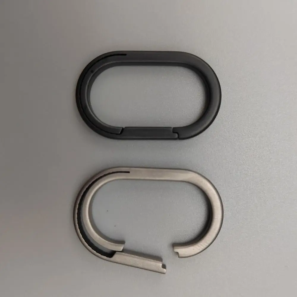 Real Key Rings Super Lightweight Titanium Alloy Keychains Buckle 5 Colors 18mmx10mmx3.0 Titanium Alloy KeyRings