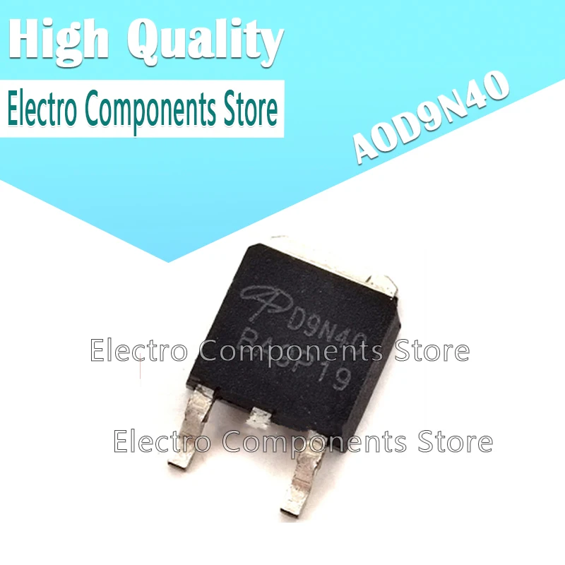 100PCS/Lot AOD9N40 (Marking D9N40) D9N40 9A/400V N-channel FET SMD TO-252 9A 400V MOS FET Field Effect Transistor