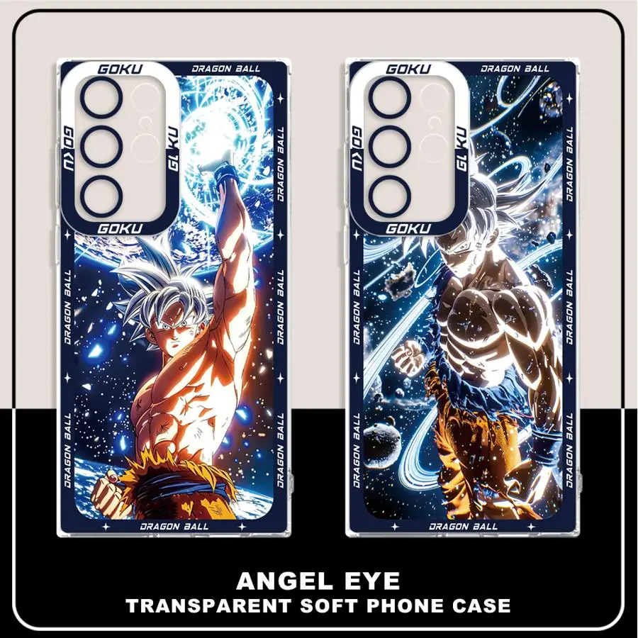 

Dragon Ball Super Saiyan Son Goku Case for Samsung Galaxy Note 20 Ultra 10 S25 Edge S24 S22 FE S23 Ultra S21 S20 Plus Clear