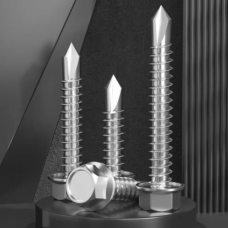 250 قطعة من مسامير سداسية من الفولاذ المقاوم للصدأ ذاتية الحفر | مجموعة براغي متأخرة متنوعة في الصندوق - DIY عبر الحدود، البناء #5