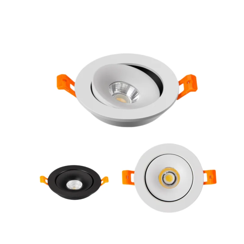 Foco LED empotrado para el hogar, luz de techo de 7W/9W/12W/15W, ultradelgada, ángulo ajustable de 360 °, AC90-260V cob