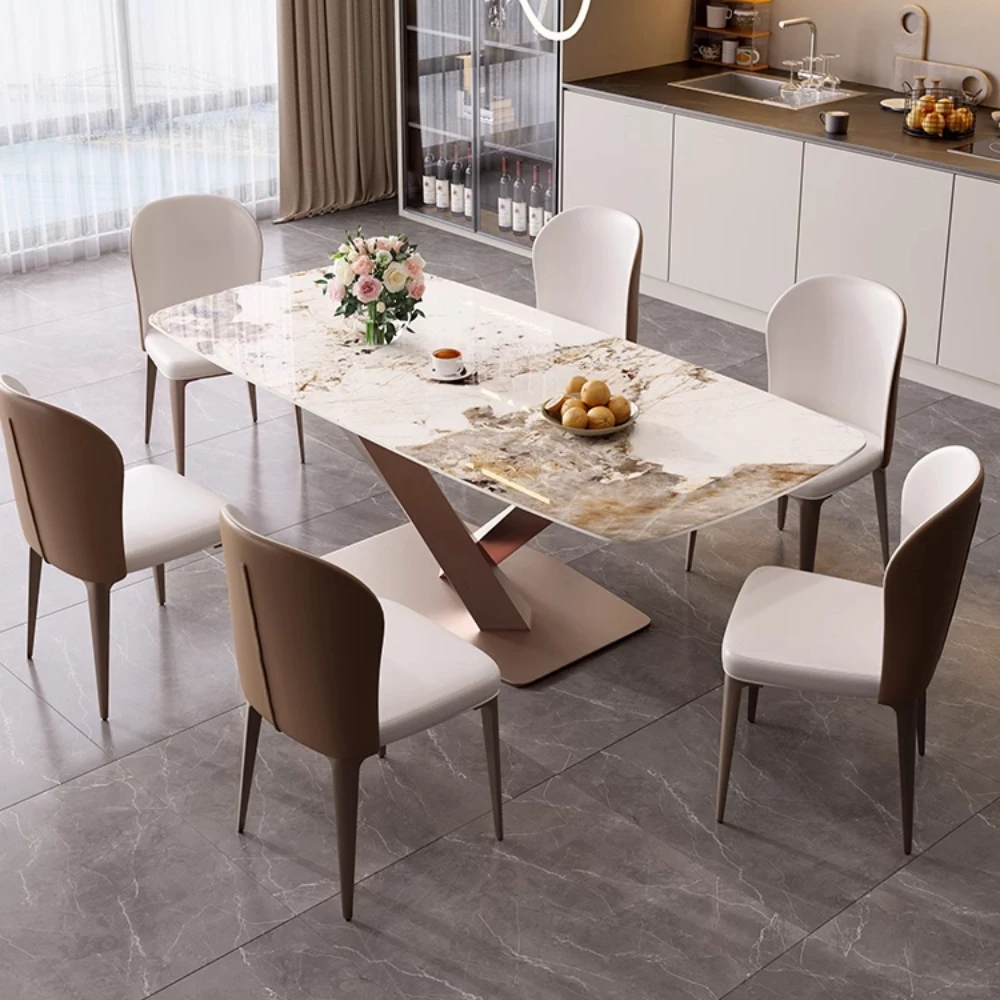 

Waterproof Dining Tables Living Gold Legs 4 Chairs Dining Tables Vase Luxury Food Muebles Para El Hogar Home Accessories