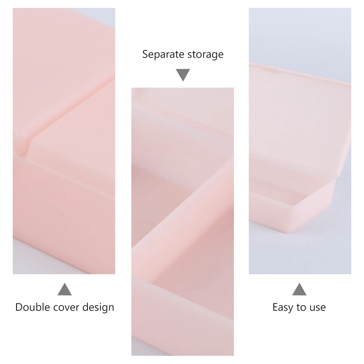 

3Pcs Multi-Functional Plastic Pencil Case Translucent Storage Box Pen Container Student Stationery Supplies Organizer