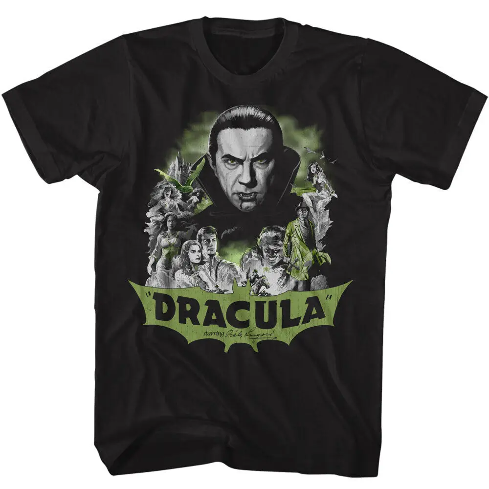 DRACULA T-Shirt Universal Studios Mens Bela Lugosi Comic Art New Black Cotton