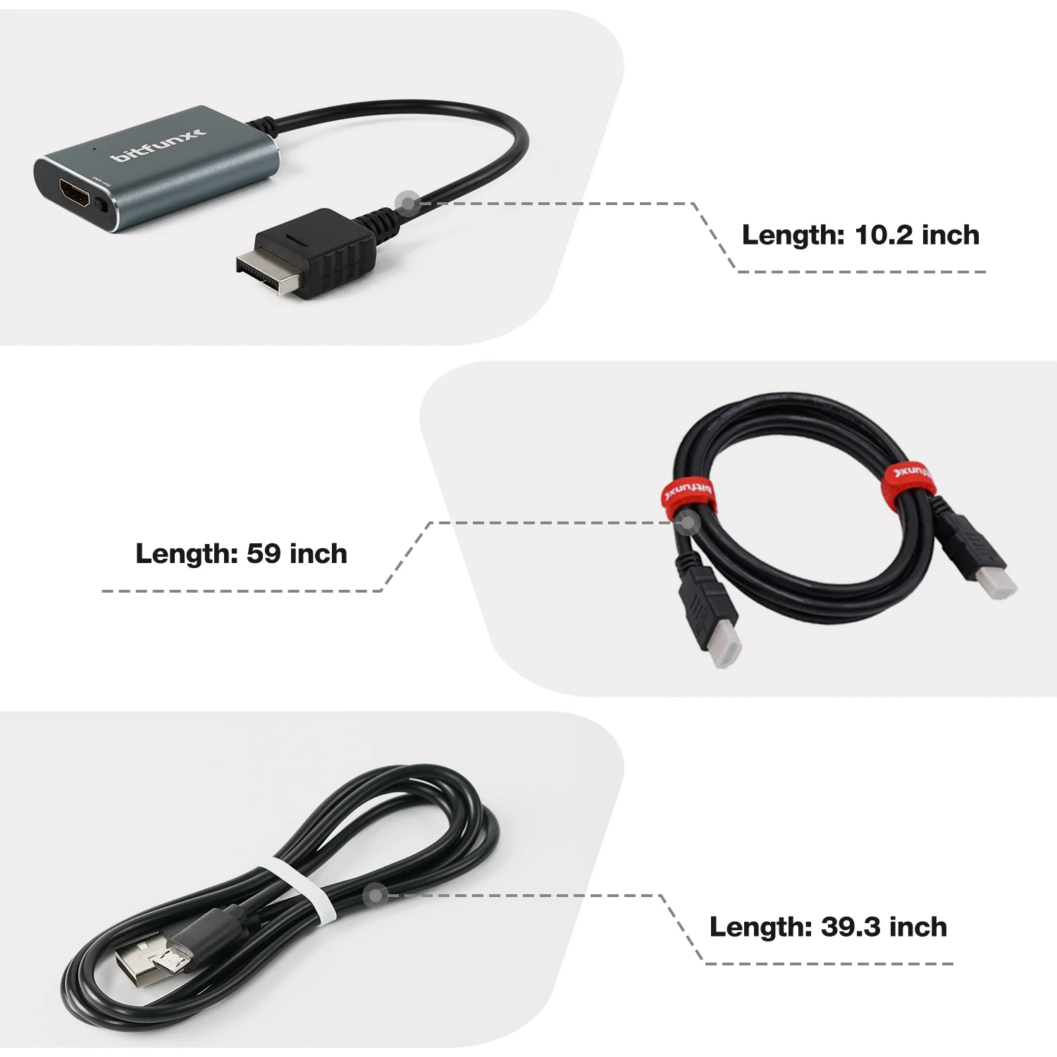 Bitfunx PS2 Sang HDMI Cho Sony PS2 Playstation 2 Bao Gồm RGB/Thành Phần Công Tắc Nối PS2 Tay Cầm 480i 480P 576i