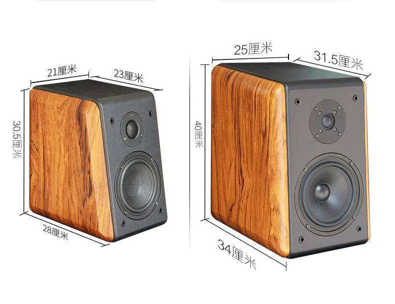 6 5-inch wooden manual fever hifi passive 2.0 audio bookcase imported speaker to speaker