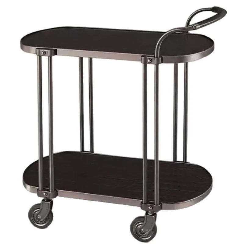 Multifunctional hand-pushed wine cart, hotel room straw cart cleaning cart