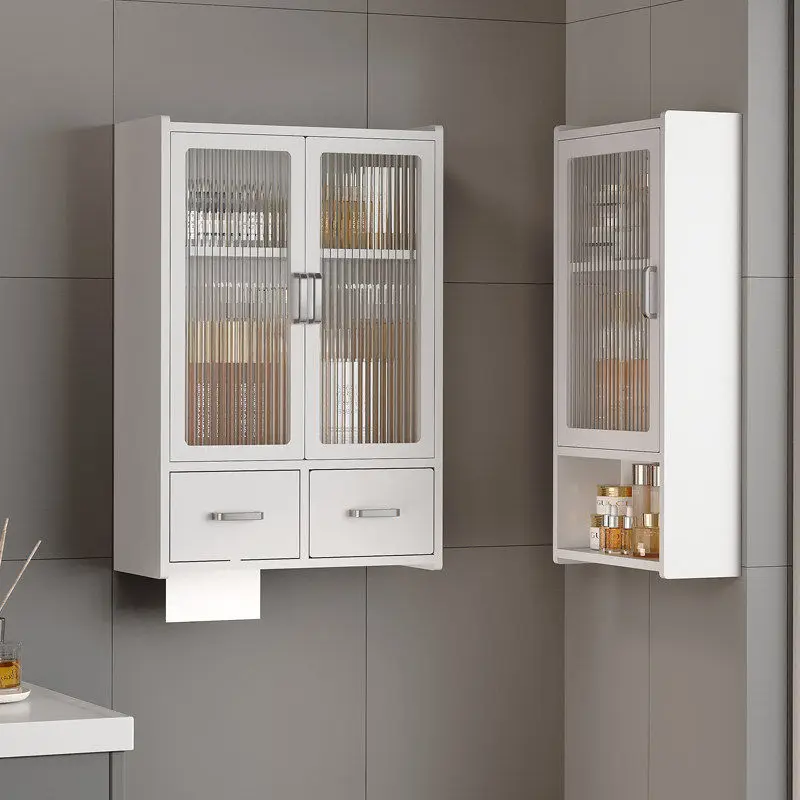 Waterproof Wall Cabinet Over Toilet Multi-useHangingStorage Bath SpaceSaving Household WallOrganizer Bathroom Home FurnishDecor