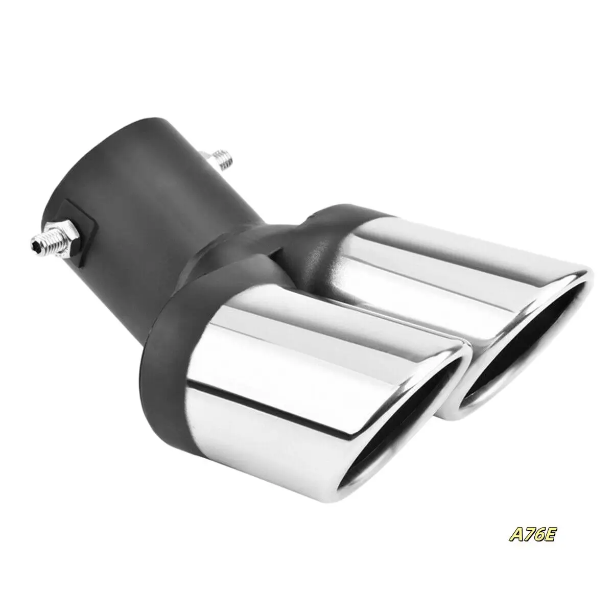

Car Universal 63Mm Stainless Steel Dual Outlet Exhaust Pipe Muffler Tail Throat Muffler Tip Pipe Grilled Black