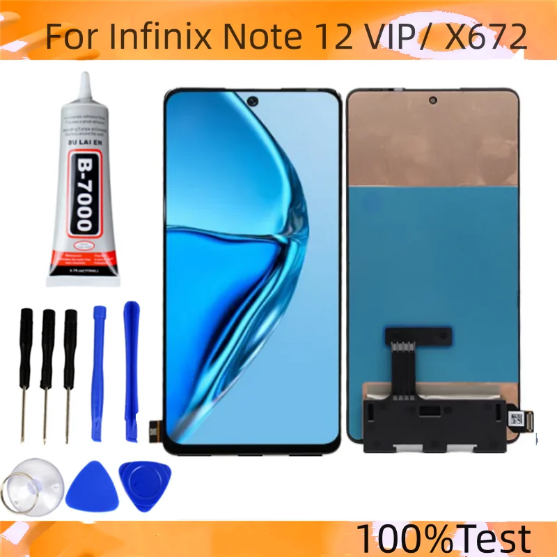 Pantalla Lcd AMOLED Original para Infinix Note 12 VIP X672 montaje de digitalizador con Pantalla táctil, repuesto para Note12 V