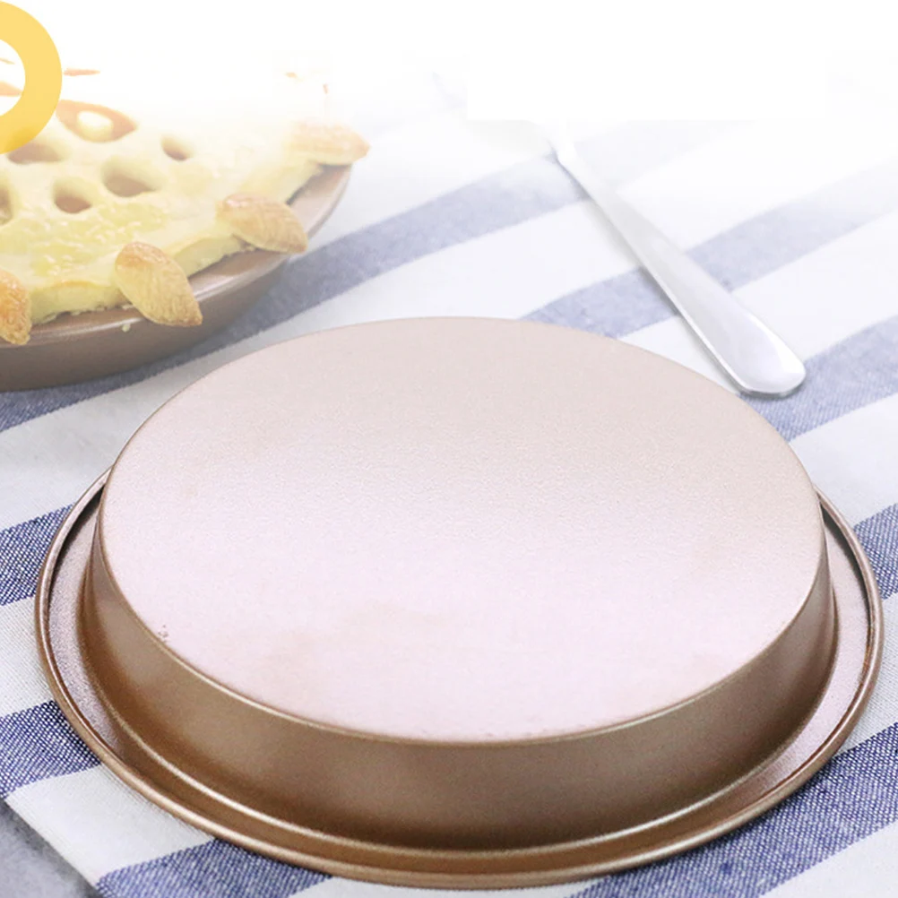 

6 Inch Mini Pizza Pan Baking Mold Pans for Oven Nonstick Gold Round Cakes