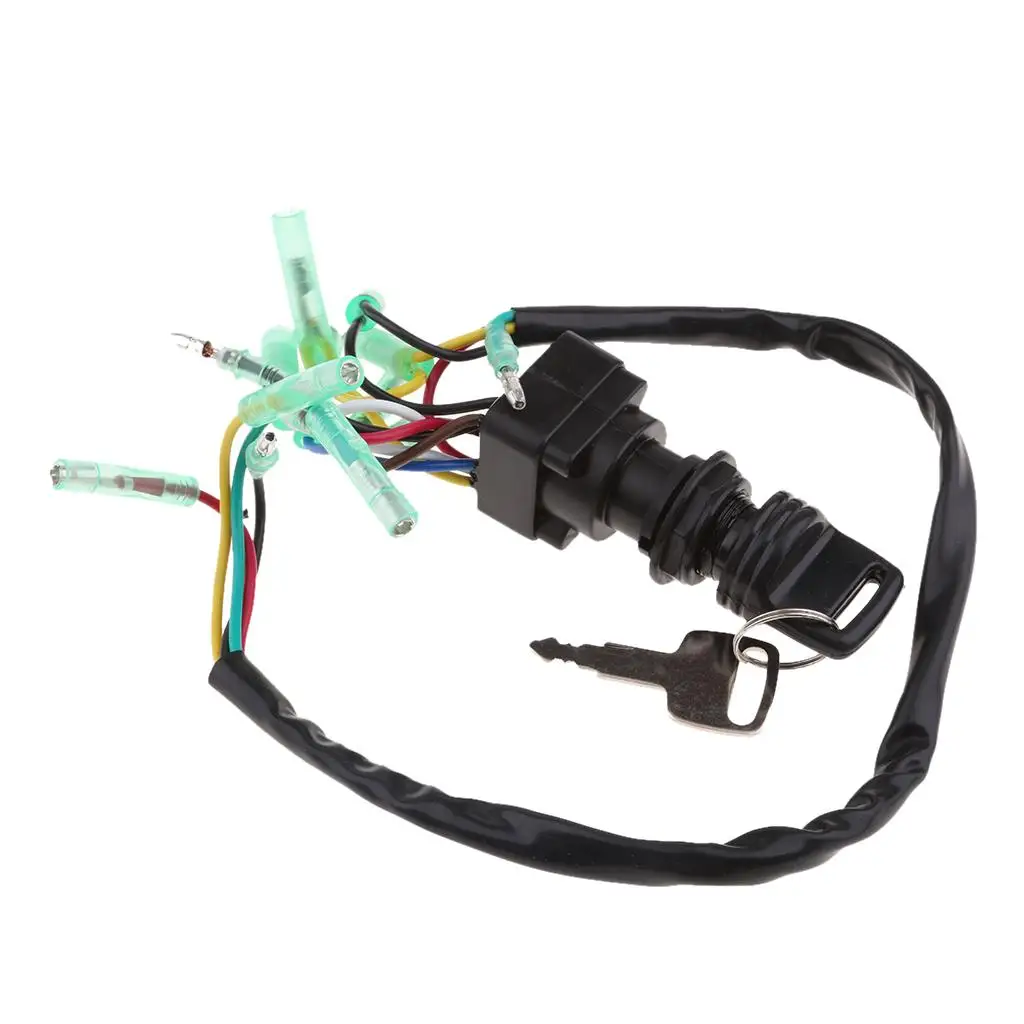 Ignition Switch Direct Replacement Ignition Key for Yamaha Control Box 2 Push to Choke Outboard Motor