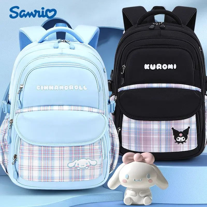 

Sanrio School Bag Hello Kitty Kawaii Anime Children Large Capacity Backpack Cute Cinnamoroll Kuromi Cartoon Ins Gifts for Kids