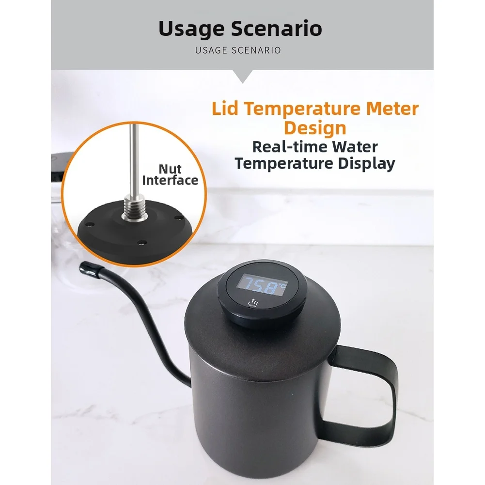 1Pc Digital Food Thermometer LCD Display For Coffee Milk Tea BBQ Liquid Temperature Measurement Kitchen Tool
