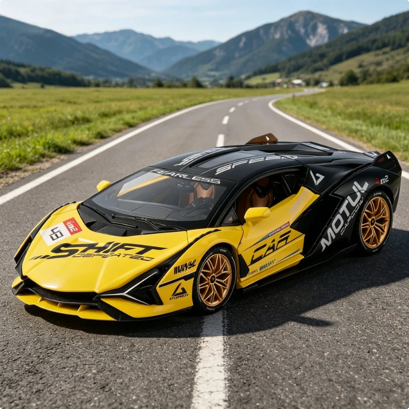 1-18-トラックエディション-ランボ-ライトニング合金車モデル-リターンサウンド＆ライト-エクスクルーシブダイナミックラテエディション