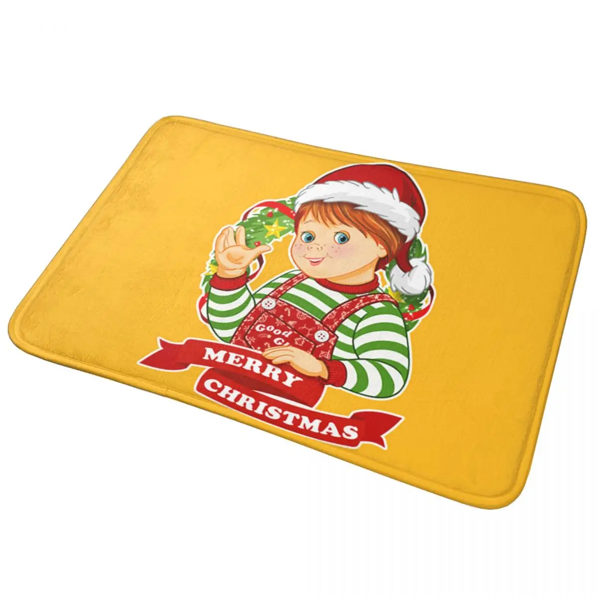 Child's Play Merry Christmas Chucky Non-slip Doormat Floor Mat Durable Carpet Rug for Kitchen Entrance Home Bedroom Footpad Mats