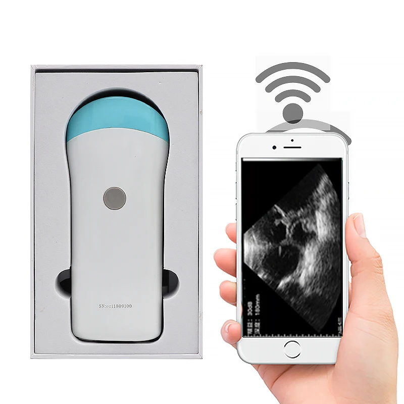 Wireless one-piece B-ultrasound for pigs and sheep Portable animals ultrasonic scanner veterinary Pregnancy test