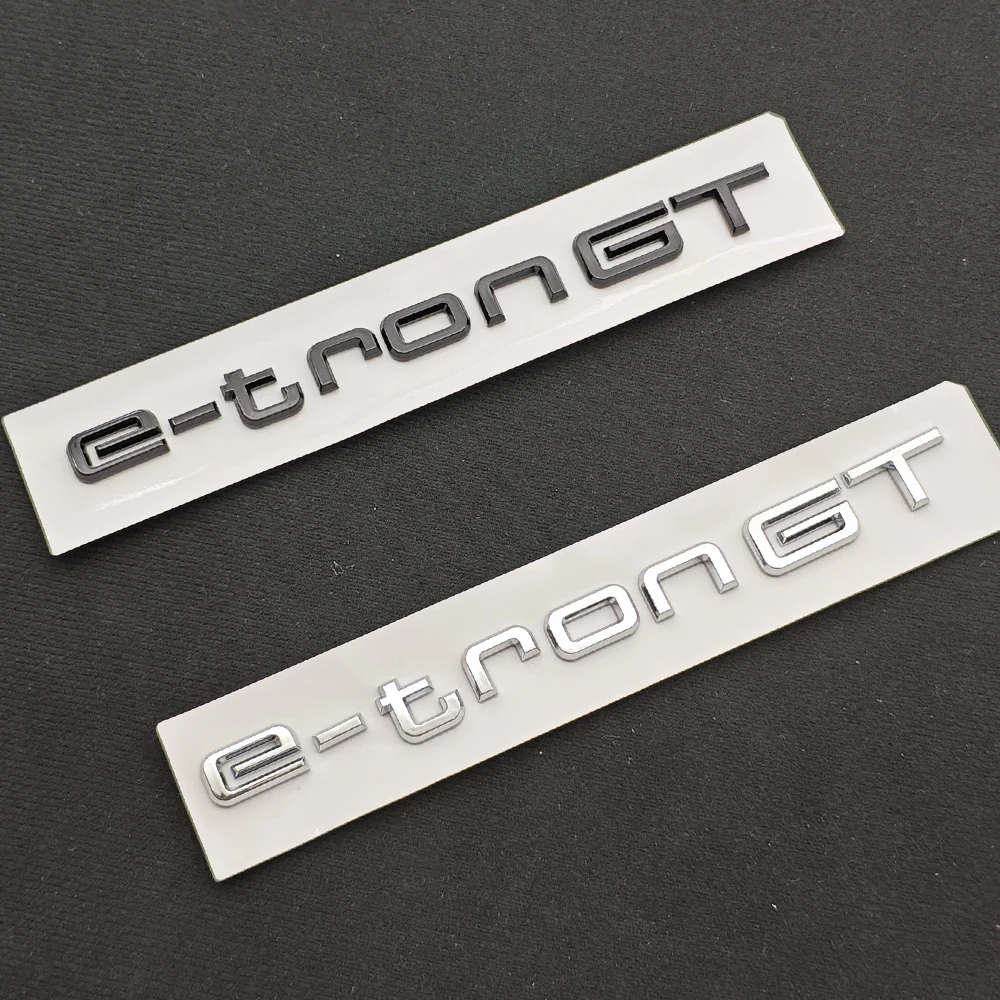 

3D ABS E-tron GT логотип эмблема багажника значок наклейки для Audi e tron 50 55 A3 A4 A6 Q3 Q4 Q5 Q6 Q7 Q8 Стайлинг автомобиля наклейки аксессуары