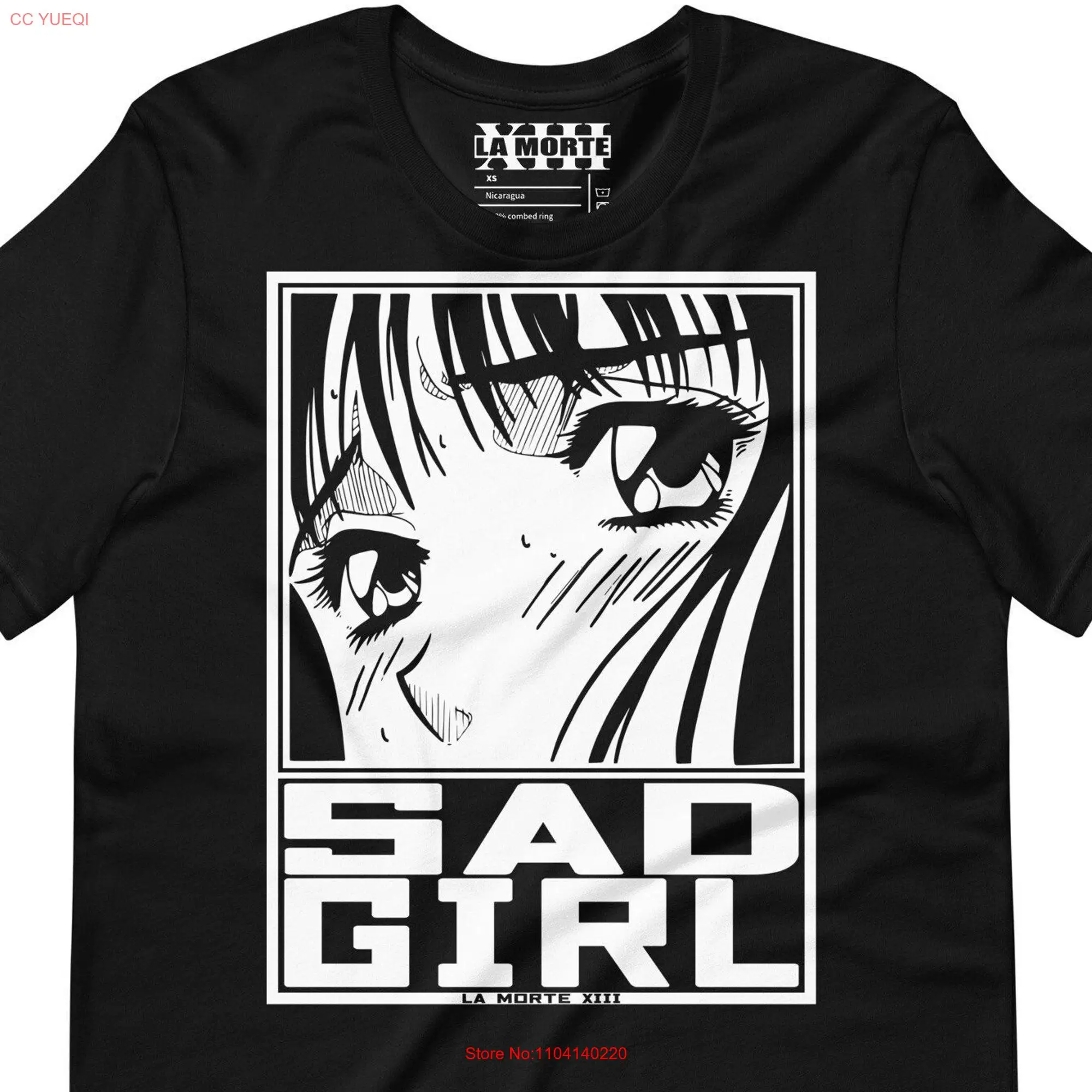 Sad Girl T Shirt La Morte XIII long or short sleeves