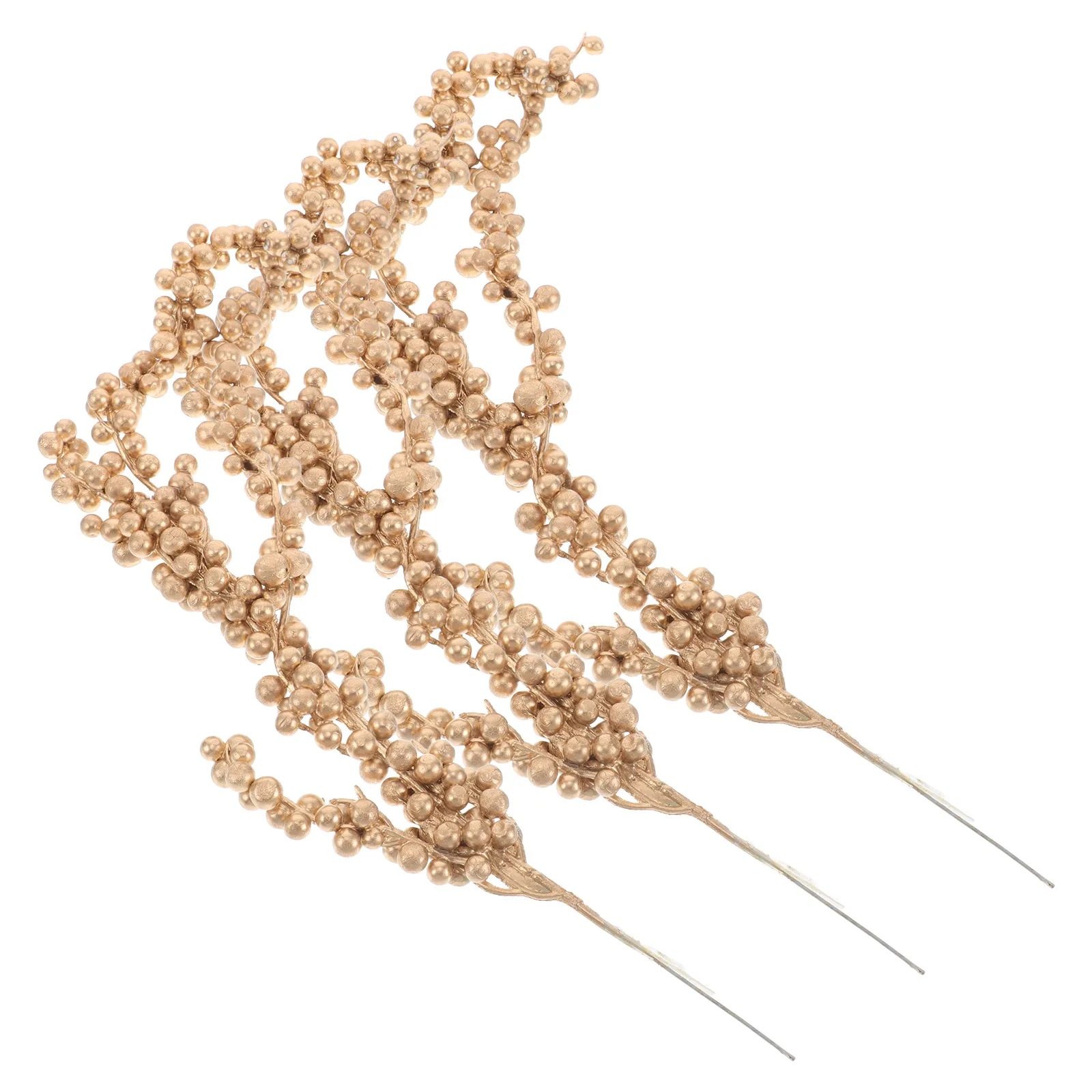 

3pcs Simulated Berry Branches Artificial Flower Decor For Home Wedding Party Fidelity Simulation Froth Branches