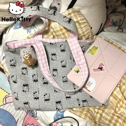 Sanrio Hello Kitty 3D Printed Korean Style Shoulder Bag Y2k Versatile Casual Cute Tote Bags Women Cartoon Fashion Handbags