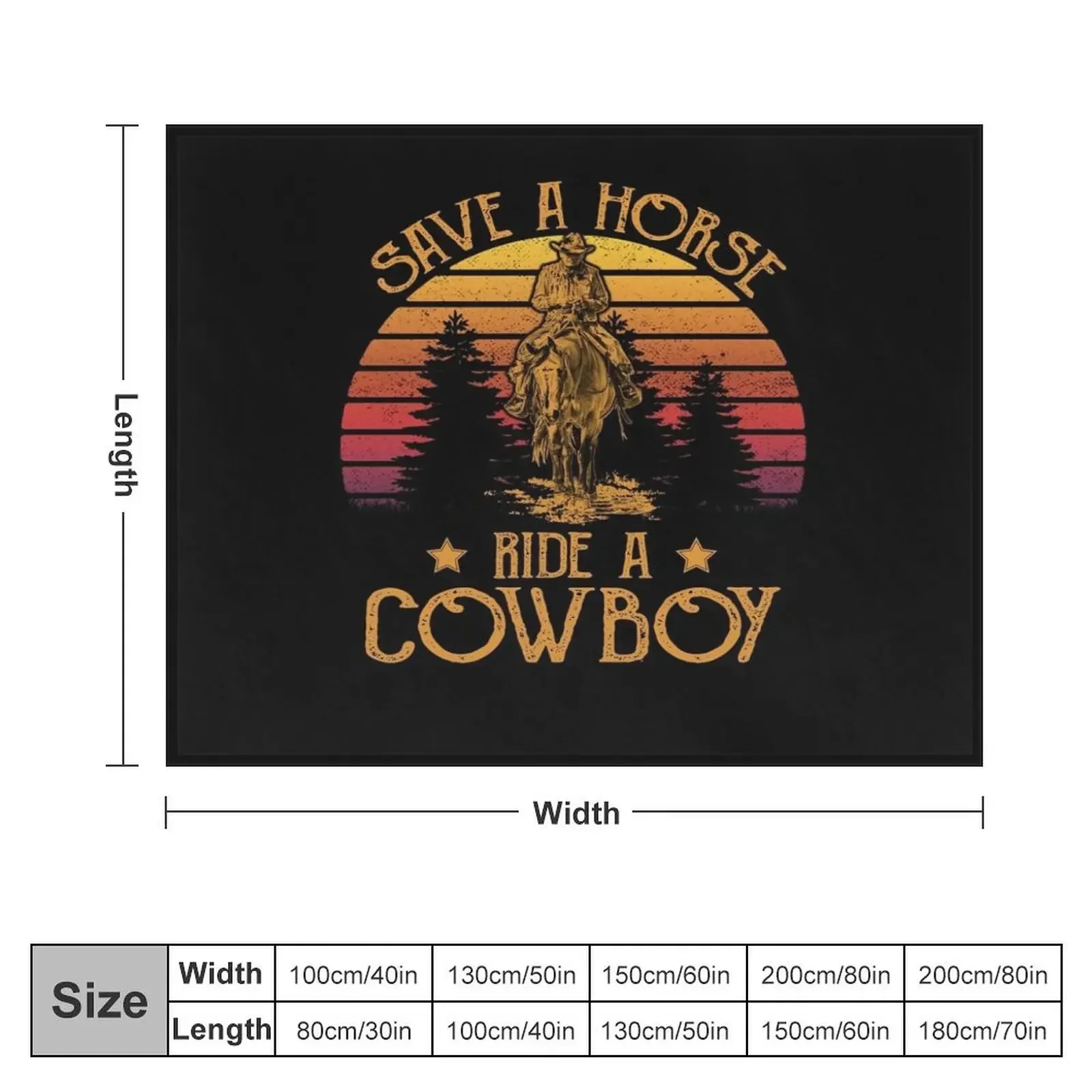 Save A Horse Ride Cowboy Shirt I Western Country Farmer Throw Blanket Blankets For Baby Travel warm winter Kid'S Blankets