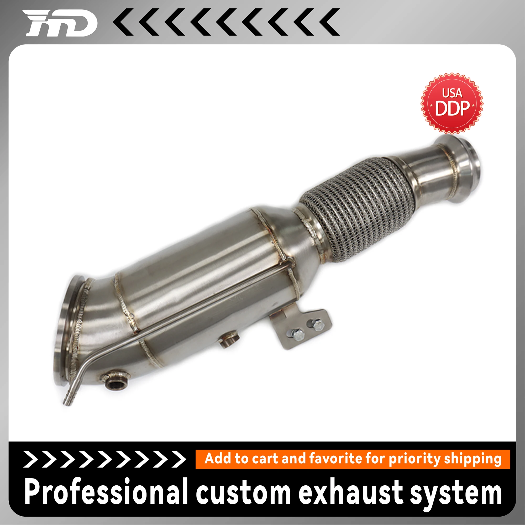 

HMD for BMW B58 3.0T exhaust pipe ball joint with OPF, without heat shield, high performance car accessories