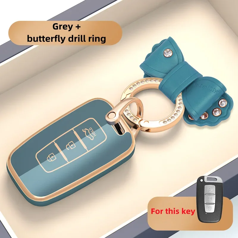 

TPU Car Remote Key Case Cover Shell Fob For KIA Sportage Forte For Hyundai Solaris HB20 Veloster SR IX35 3 Buttons Smart Proceed