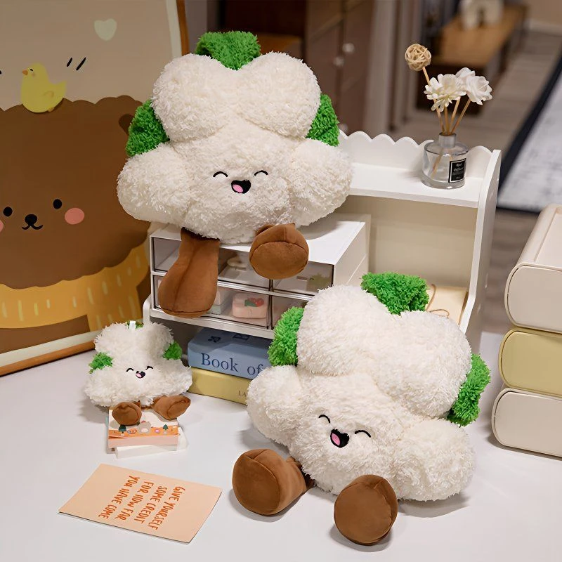 30 ซม.น่ารักดอกกะหล่ําของเล่นตุ๊กตา,Creative Soothing ผัก Series,ยิ้มเดสก์ท็อปเครื่องประดับ,ตุ๊กตา,ของขวัญวันเกิดเด็ก