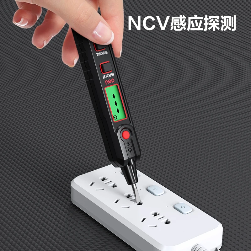 Tester pen for electricians, voltage measurement, disconnection and leakage, multi-function digital display test pen