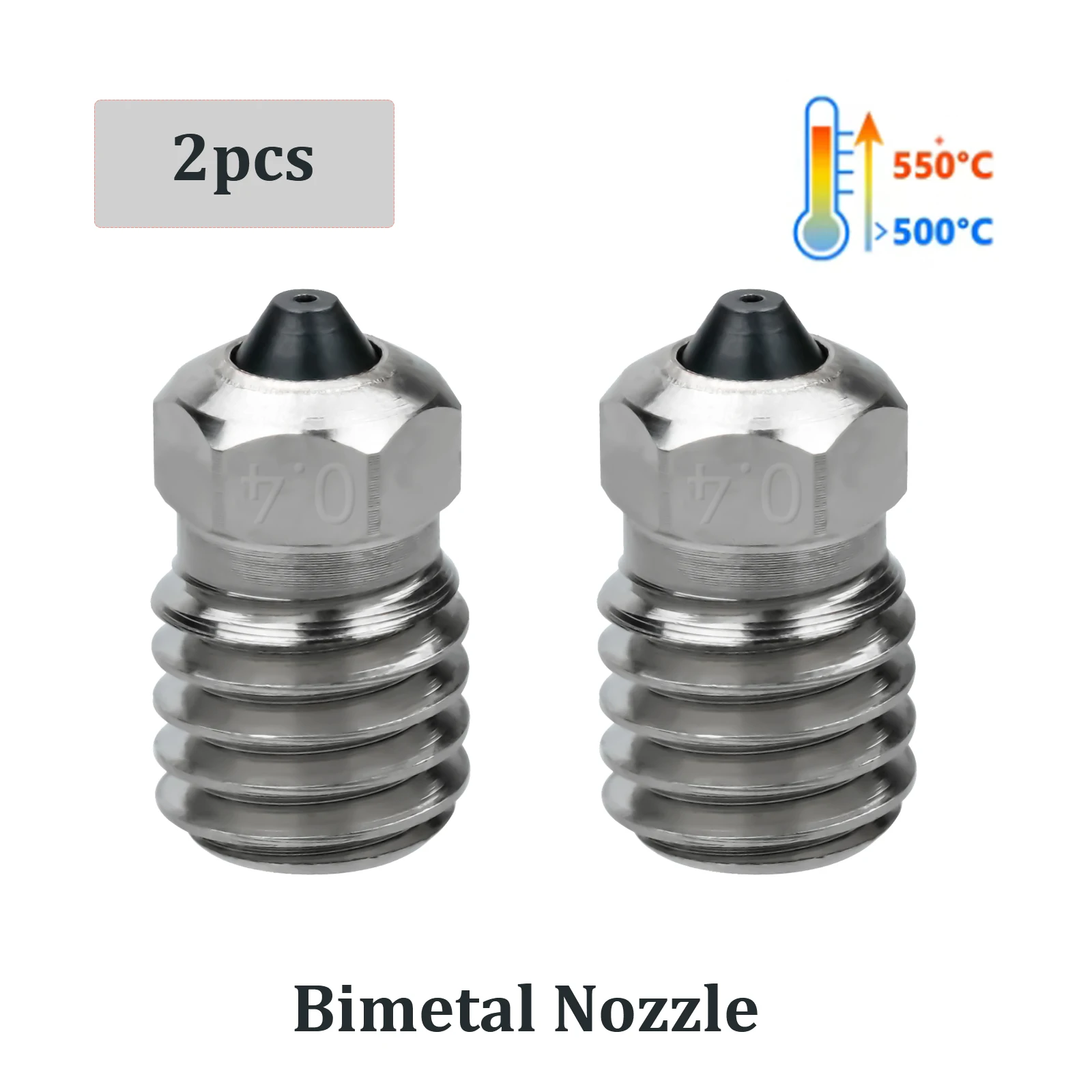 Nozzles Bimetal For Bambu Lab Hotend kit 0.4mm 0.6mm Copper Plating For V1 V2 V3 Hotend Nozzle 3D Printer Parts X1C P1P series image 3