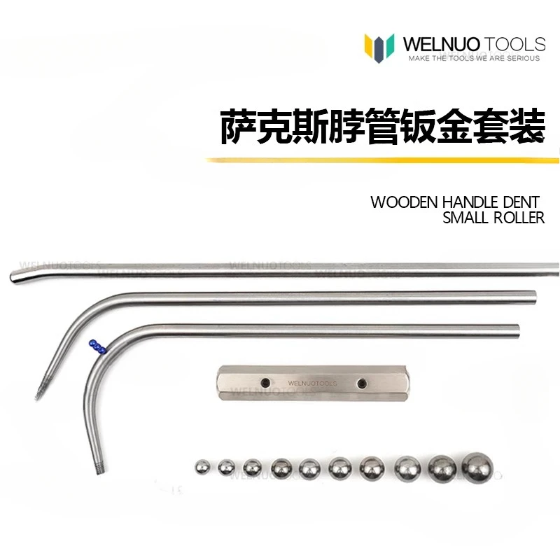 Saxophone repair tool neck nozzle sub-tube dent sheet metal repair kit