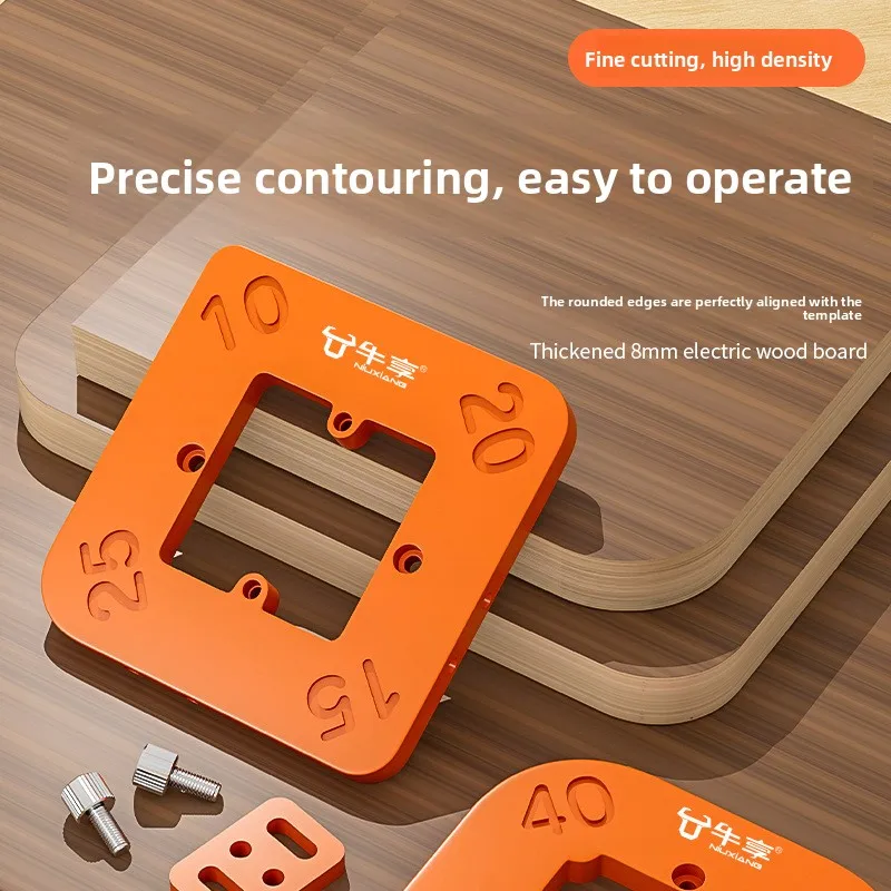 

4-in-1 Woodworking Bakelite Rounding Template - Universal Corner Positioning Trimming Artifact