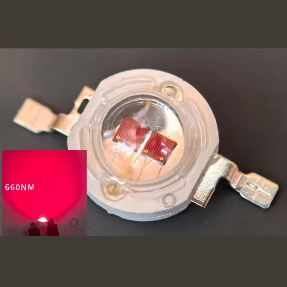 10pcs-50pcs 3W-5W Two Chips High Power LED Diodes DC3.4V DC2.4V Yellow Amber Orange Deep Red 660nm 620nm 590nm 595nm 600nm 605nm