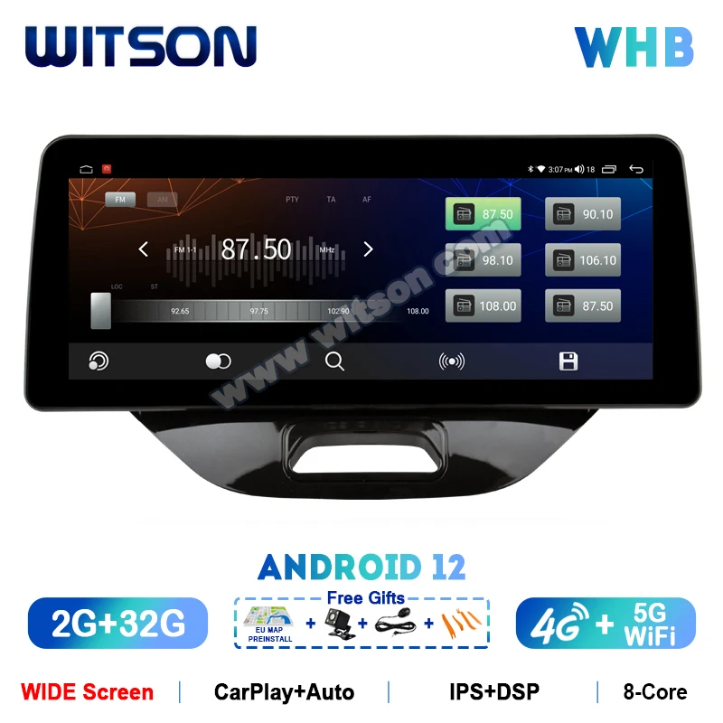 WITSON Car Radio 12.3“ Big HD Screen FOR FORD FIGO KA 2005 - 2020 GPS Android 12 Multimedia Player WIFI DSP CarPlay Android Auto