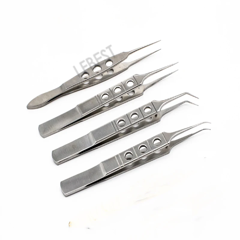 

Stainless Steel Tweezers Platforms Ophthalmic FUE Hair Planting Micros Forceps