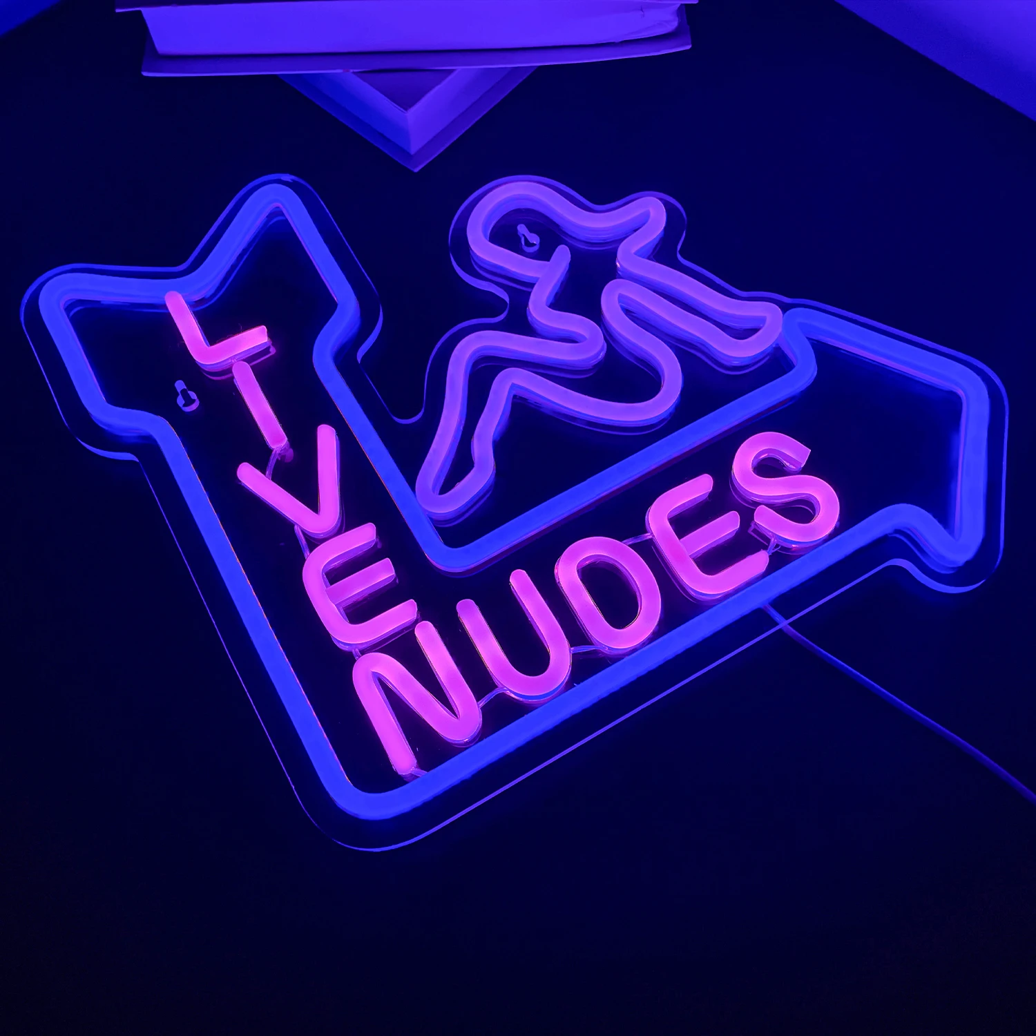 Nus Live Girl Neon Sign Led Neon Light Sinal para Homem Cave Beer Hotel Pub Bar Sala de Recreação Decoração Da Parede USB Alimentado Partido Neon