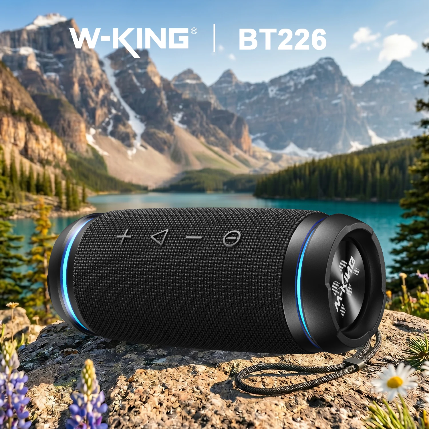 

W-KING Portable Bluetooth Speaker with Stereo Sound, BT5.4, Bassup IPX6 Waterproof Wireless, Speaker for Home, Outdoors, Travel