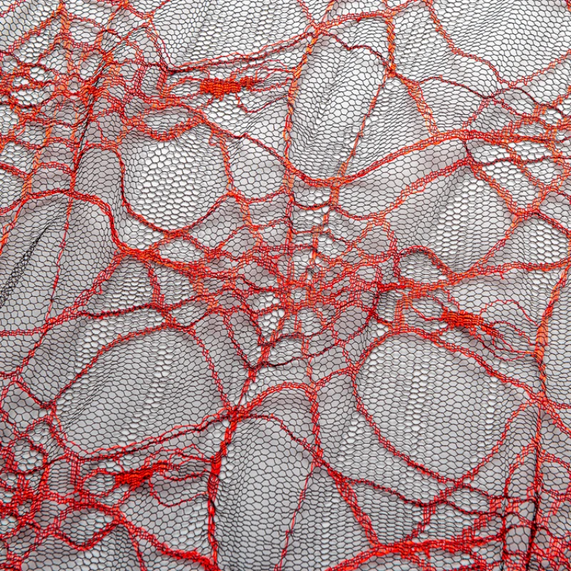 

Novel Halloween Stage Decoration Fabric Spider Web Embroidery Lace Fabric Soft Mesh Yarn Room Decor Accessories