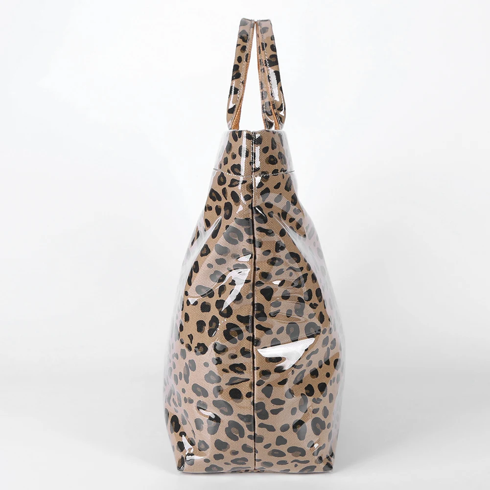 

PVC Canvas Printed Tote Handbag Large Capacity Trendy Tote Bag Casual Underarm Bag Travel Shopping Commute Bag
