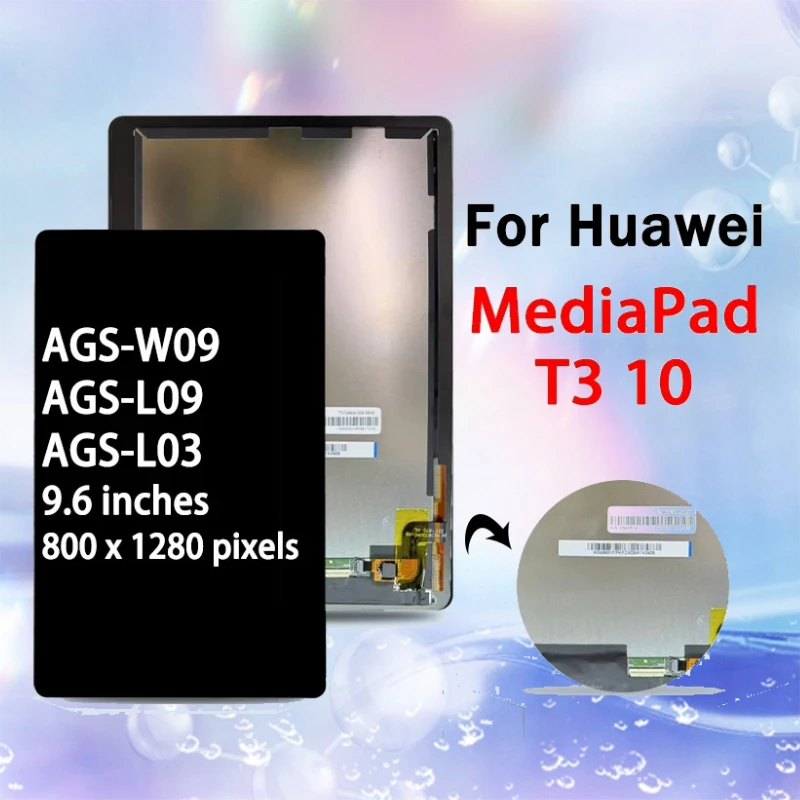 

9.6“inch for Huawei MediaPad T3 10 LCD Display Touch Screen Digitizer Assembly FOR BZA/AGS-W09/L09 W00/L00 Display